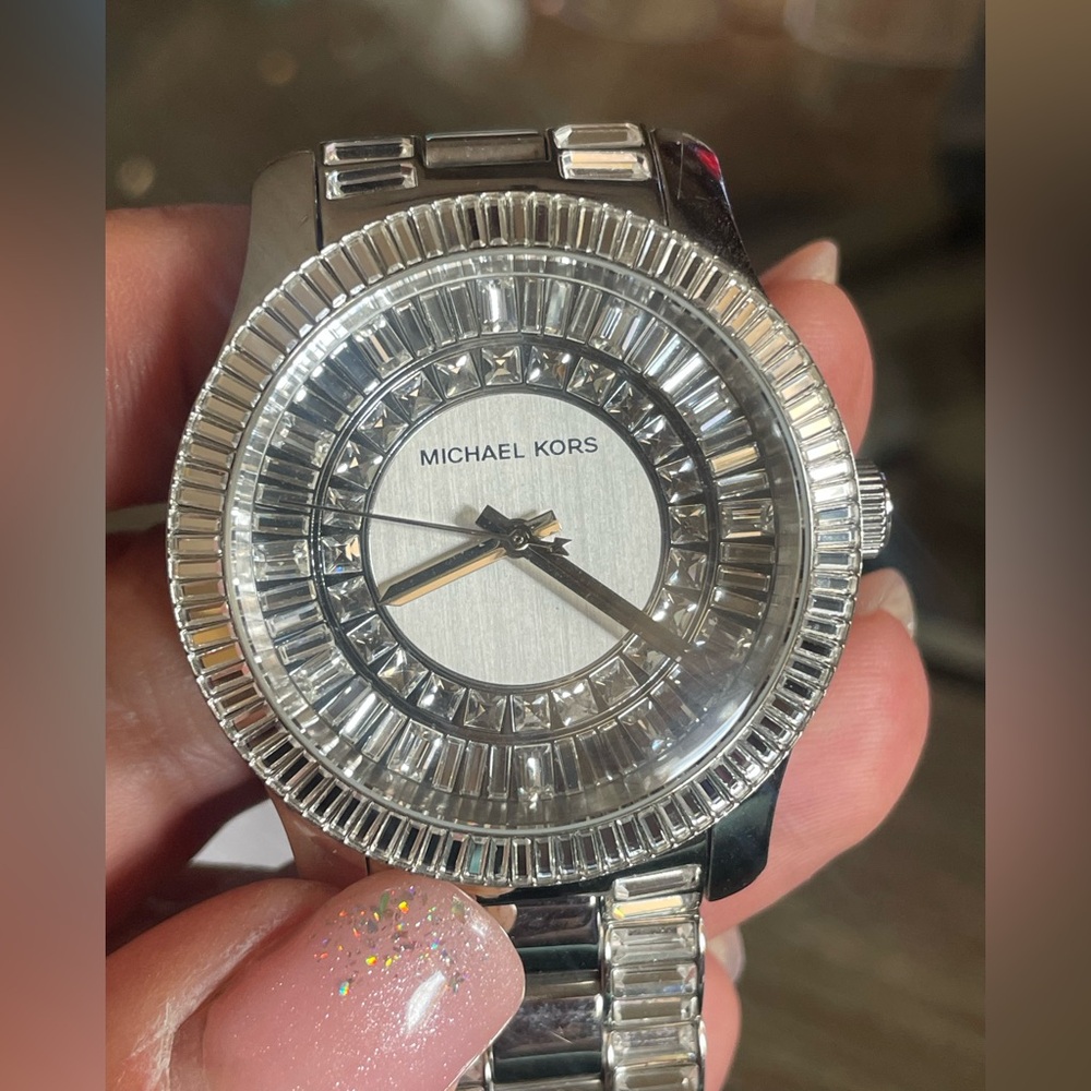 Michael Kors SS Runway Crystal-Embellished  Watch MK5352